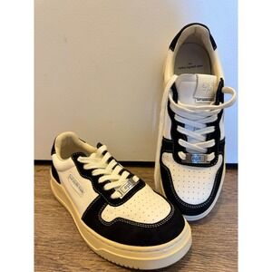 Korean East Pacific Trade EPT Court Sneakers Black White Leather Suede
